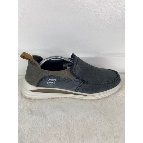 Skechers Men’s Proven Evers Slip On Size 10.5 Navy Casual Comfort Shoes - Picture 7 of 10